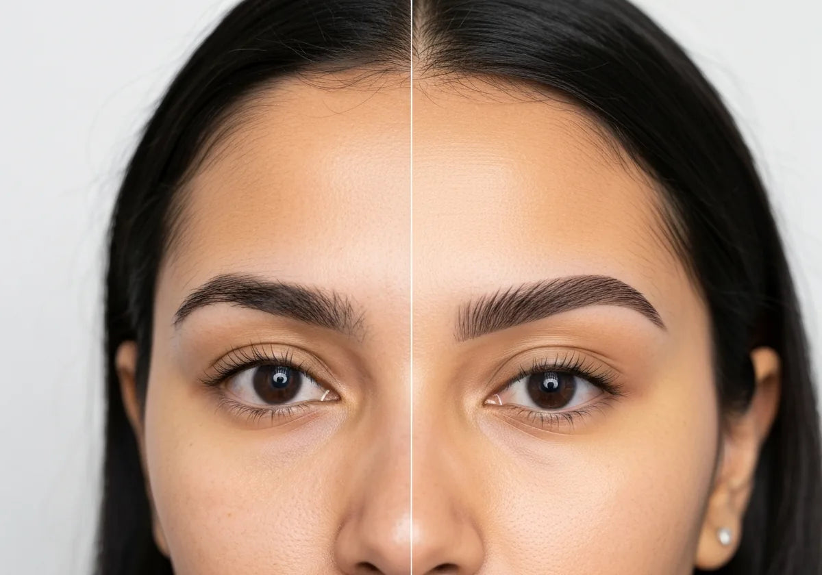 Antes y despues cejas