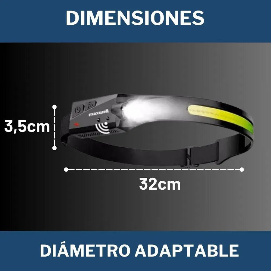 Linterna Frontal LED Recargable Maxwell