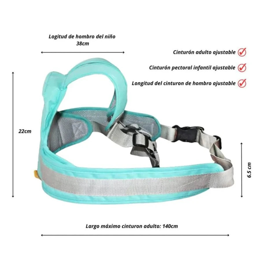Cinturón de Seguridad Moto Ajustable para Niños