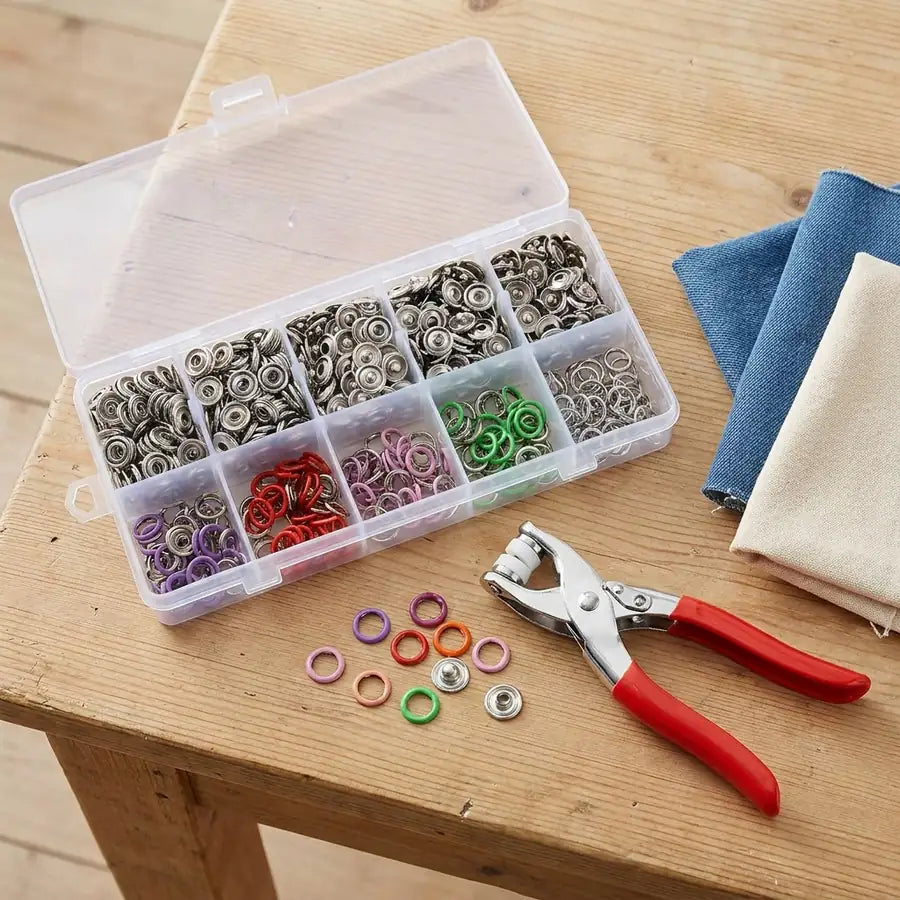 Kit De Broches A Presión Con Alicate