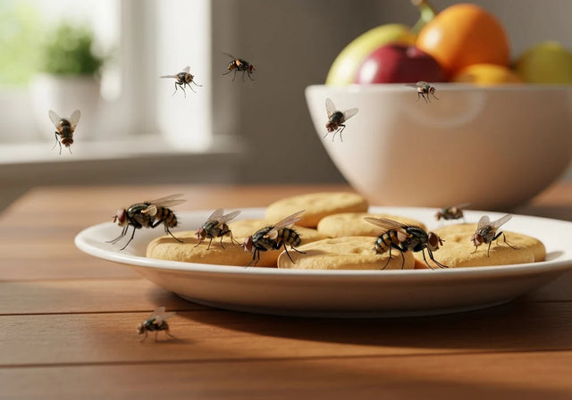 Moscas en la comida