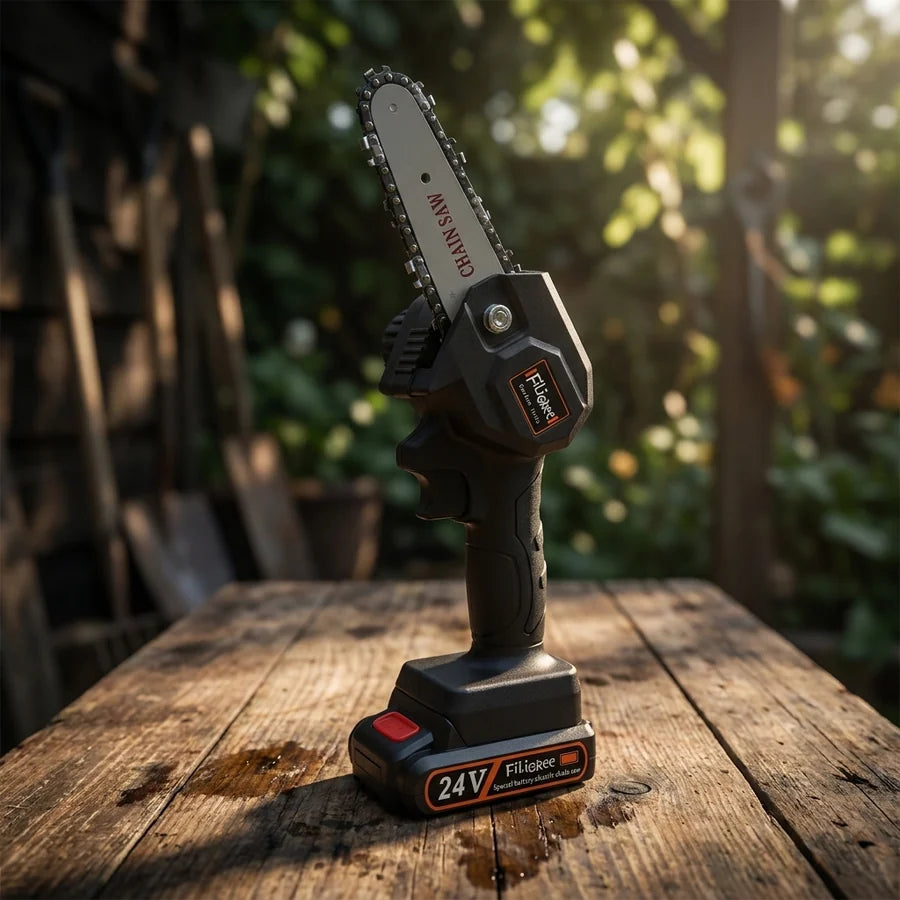 Mini Motosierra Portátil Recargable 24V
