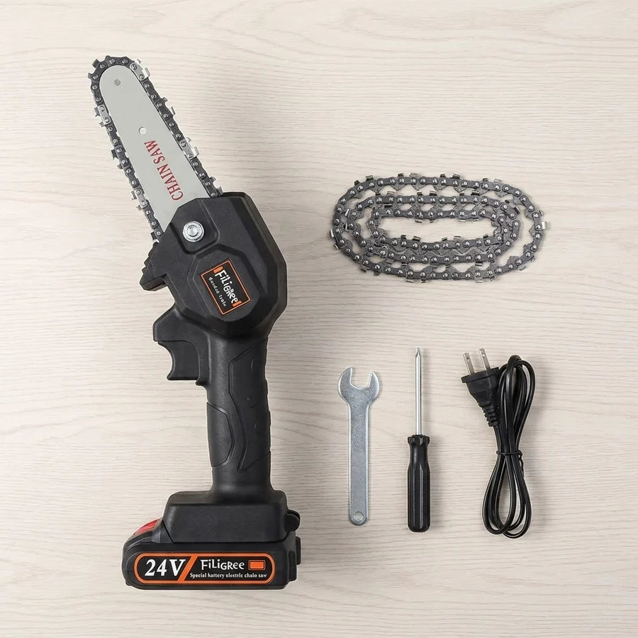 Mini Motosierra Portátil Recargable 24V