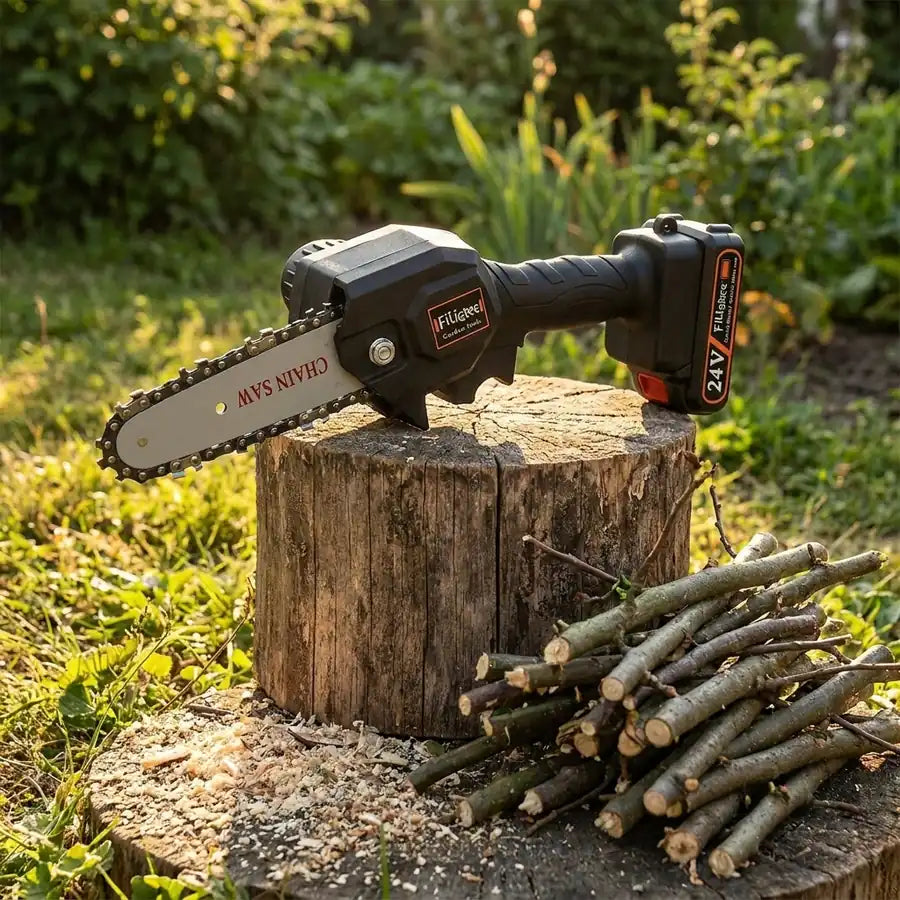 Mini Motosierra Portátil Recargable 24V