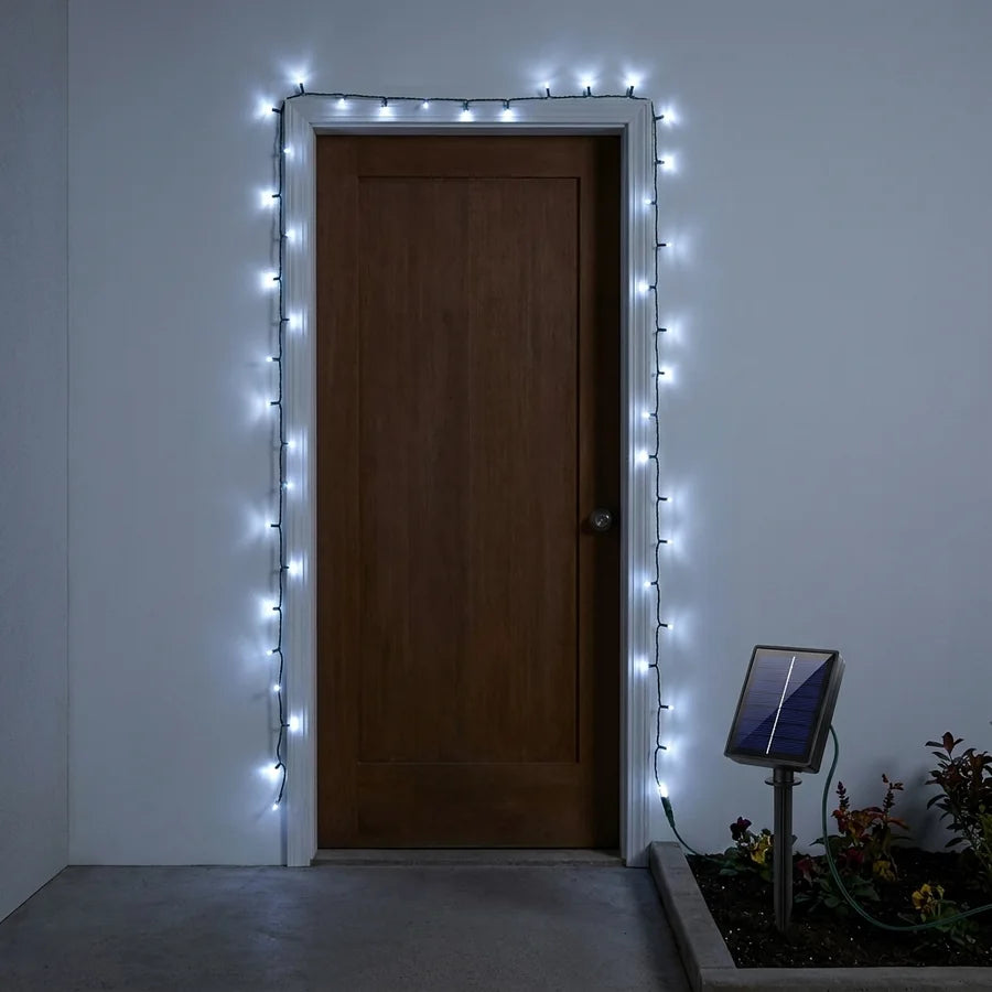 Luces Navideñas Con Panel Solar X 10 Metros