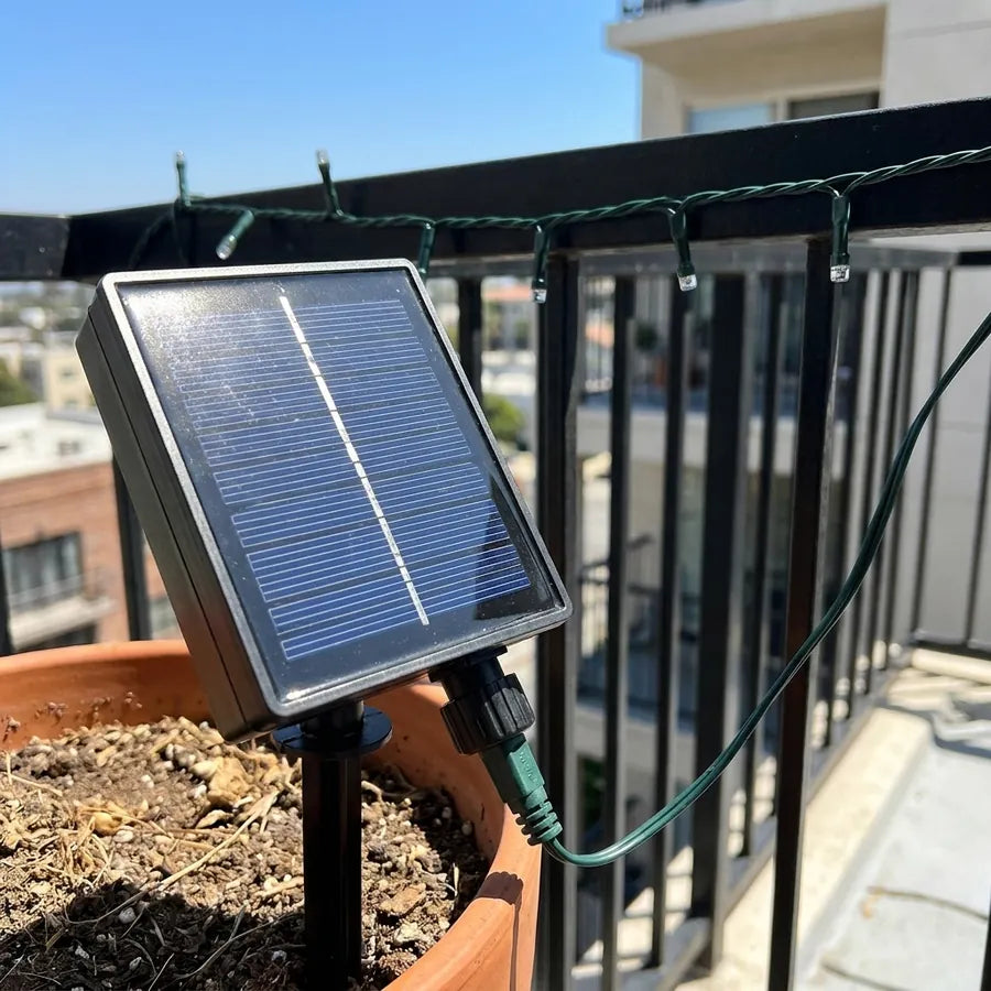 Luces Navideñas Con Panel Solar X 10 Metros