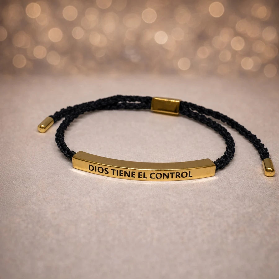 Pulsera "Dios Tiene el Control" con Caja de Lujo