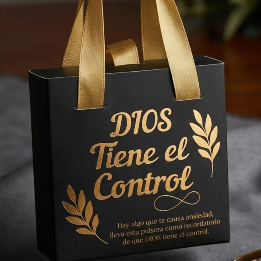 Pulsera "Dios Tiene el Control" con Caja de Lujo