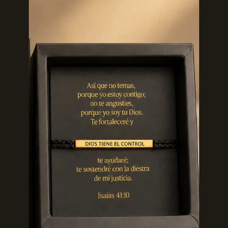 Pulsera "Dios Tiene el Control" con Caja de Lujo