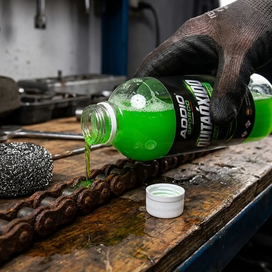 Quitaóxido Addio Sporco 500ml + Esponja de Alambre