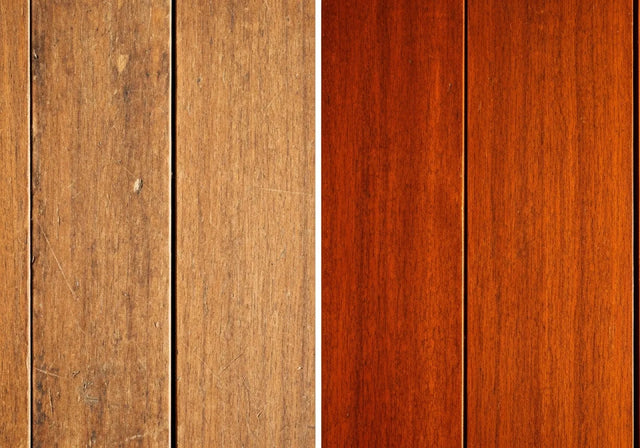 Antes y despues madera
